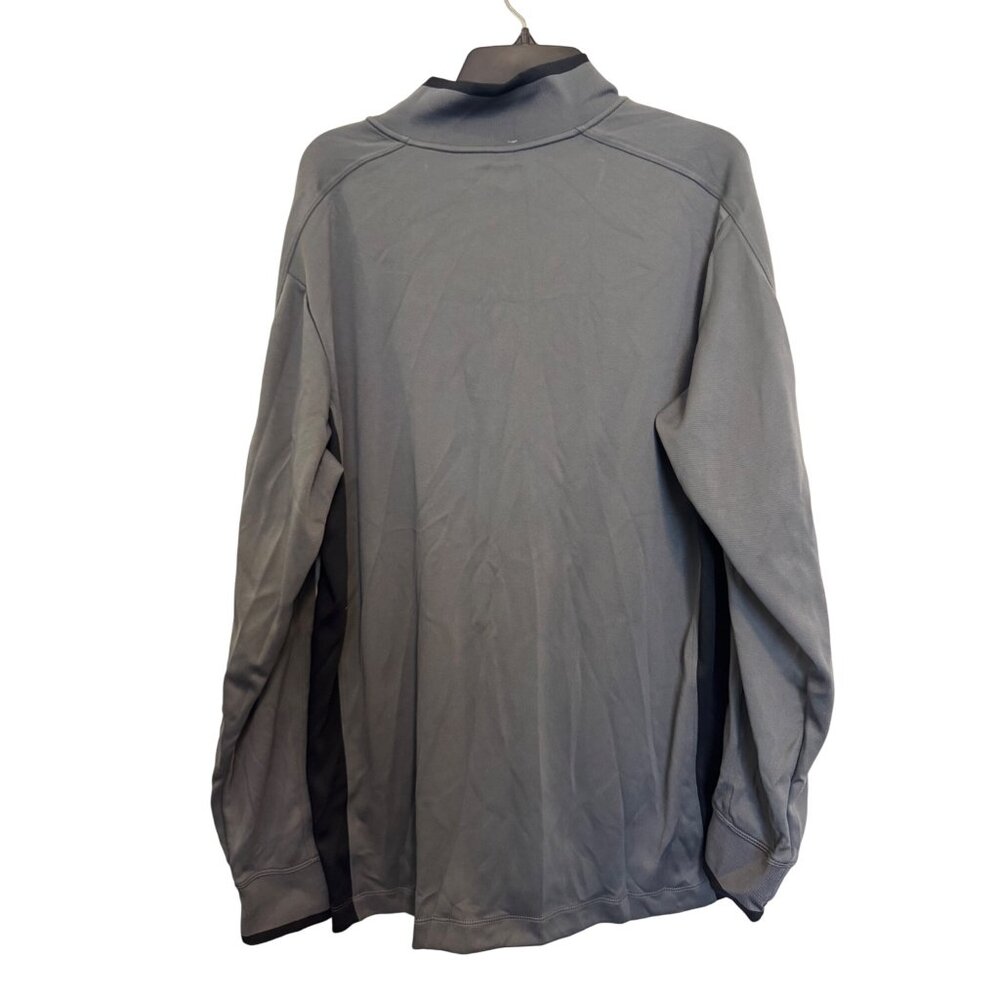 Nike Golf Dri-Fit Mens Pullover Quarter-Zip Long Sleeve Gray/Black Size L - Picture 2 of 5